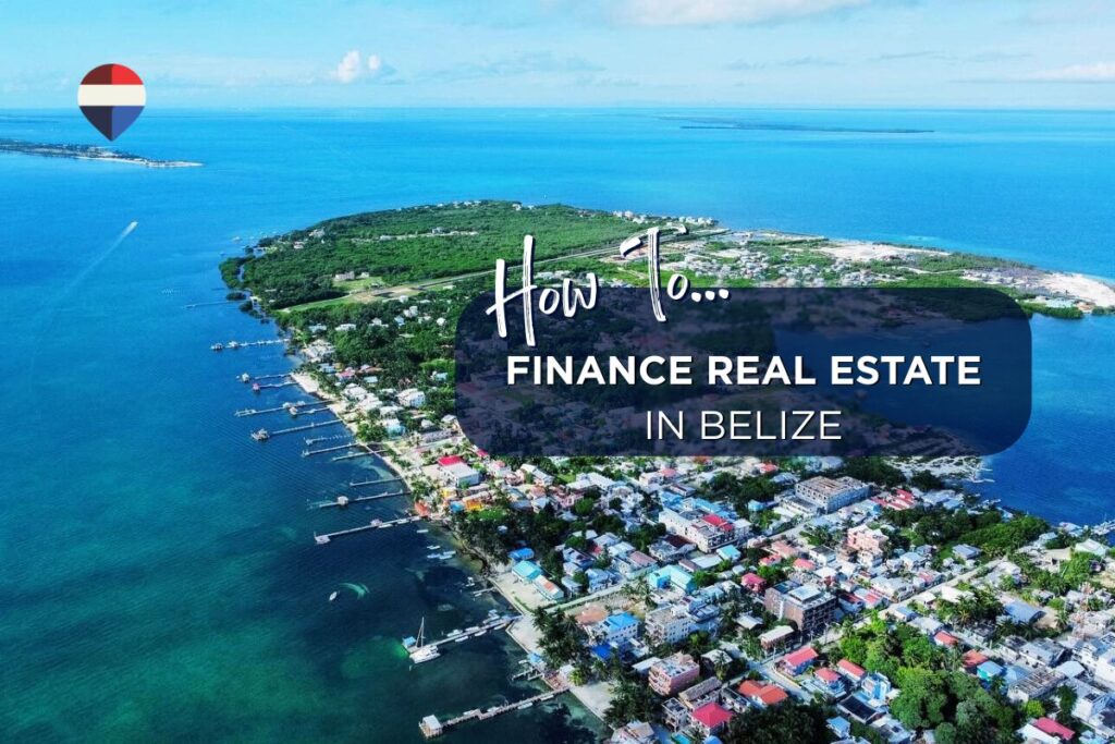 Drone view of Caye Caulker, Belize