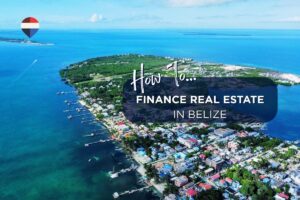 Drone view of Caye Caulker, Belize