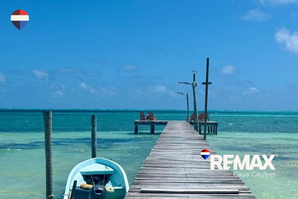 Private dock maintenance on Belize waterfront property