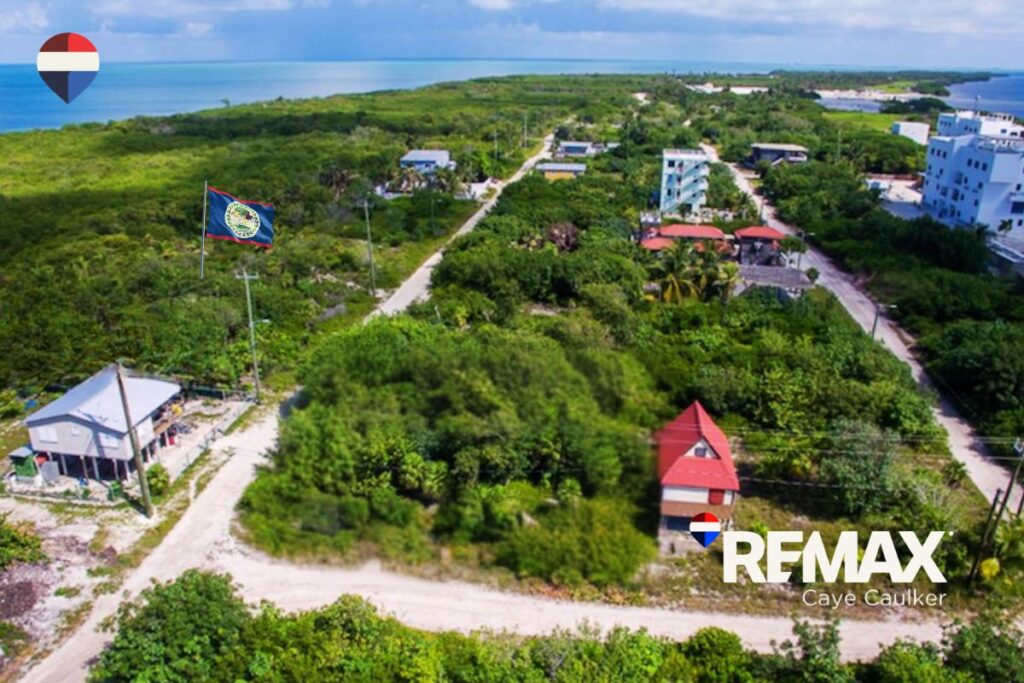 Aerial view of Caye Caulker's Northside