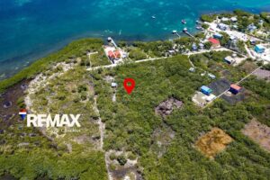 Drone view of North Caye Caulker