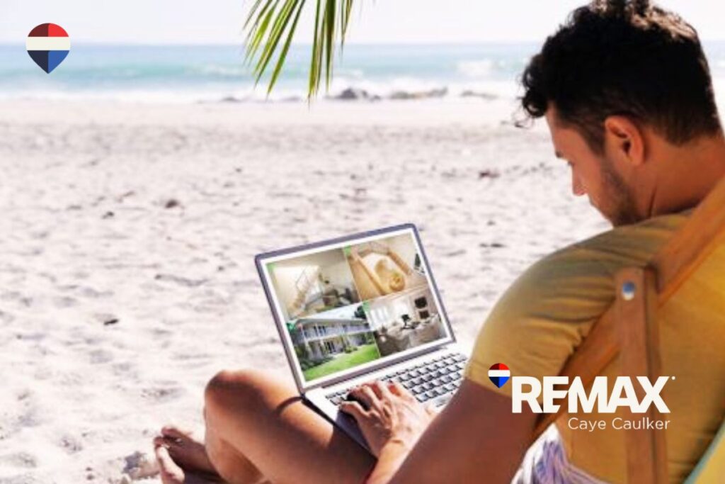 Digital Nomad Working on the Beach